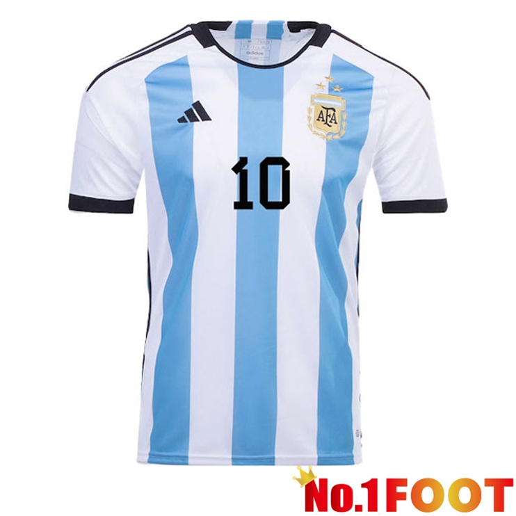 Argentina (MESSI 10) 3 Stars Home World Cup 2022