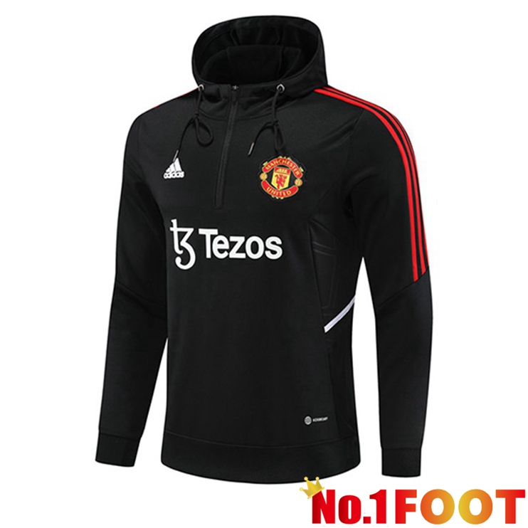 Manchester United Training Sweatshirt Hoodie Black 2022/2023