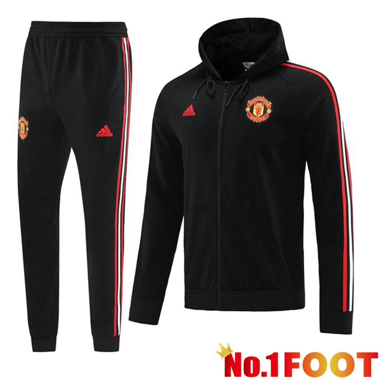 Manchester United Training Tracksuit Hoodie Black 2022/2023