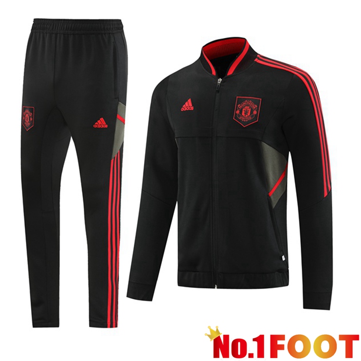 Manchester United Training Jacket Suit Black 2022/2023