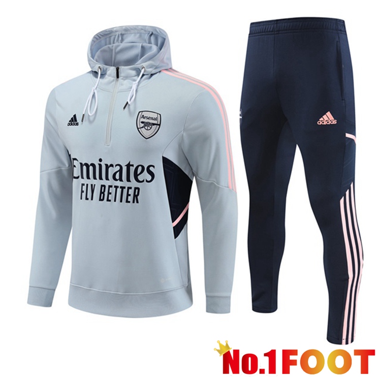 Arsenal Training Tracksuit Hoodie Grey 2022/2023