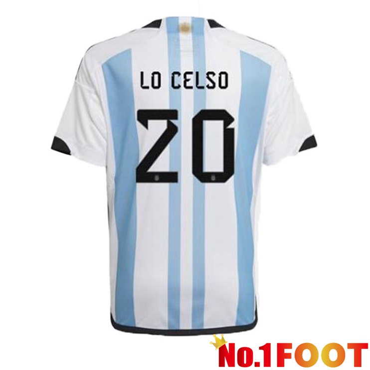 Argentina (MAC ALLISTER 20) Soccer Jersey Home Blue White World Cup 2022