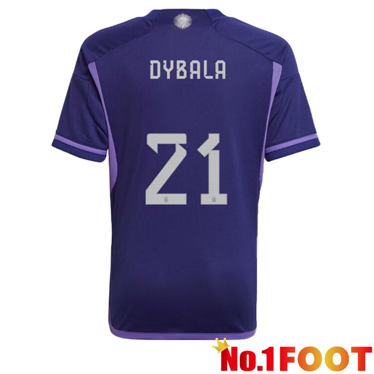 Argentine (DYBALA 21) Soccer Jersey Away Purple 2022/2023