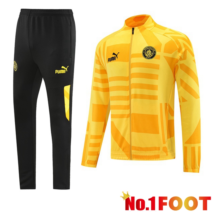 Manchester City Training Jacket Suit Yellow 2022/2023