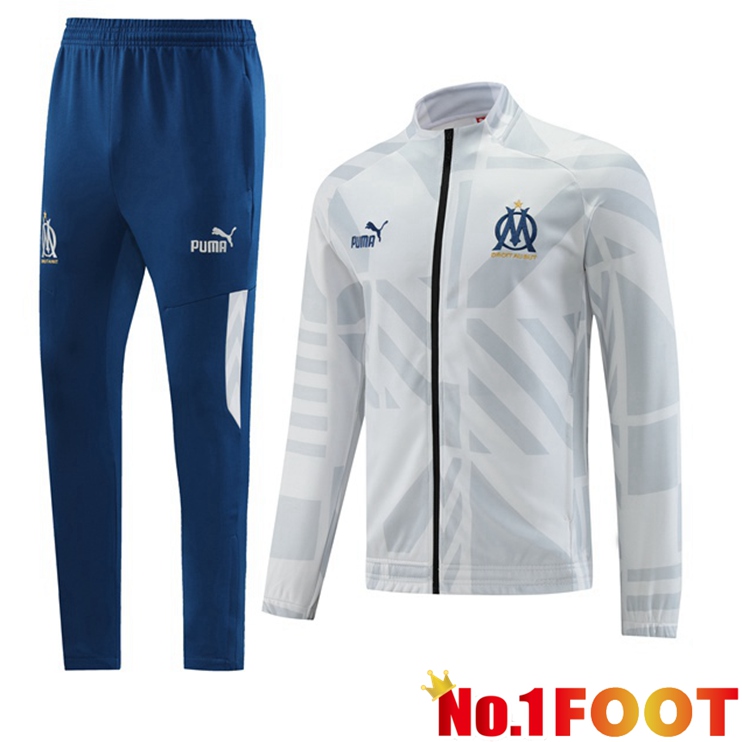 Marseille Training Jacket Suit White 2022/2023