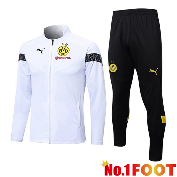 Dortmund BVB Training Jacket Suit White 2022/2023