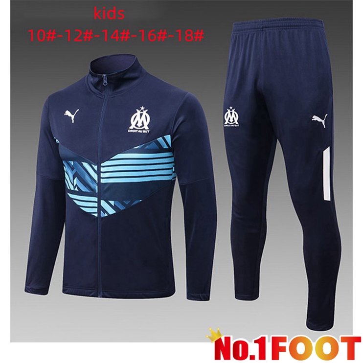 Marseille Kids Training Jacket Suit Royal Bluee 2022/2023