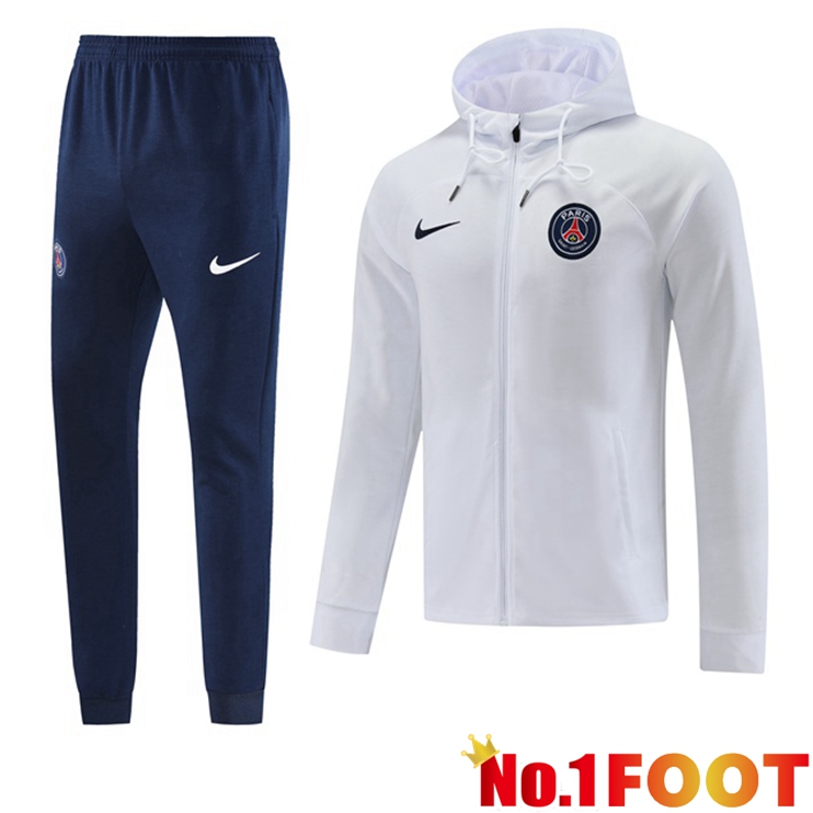 Paris PSG Training Tracksuit Hoodie White 2022/2023