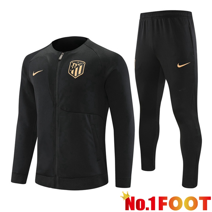 Atletico Madrid Training Jacket Suit Black 2022/2023