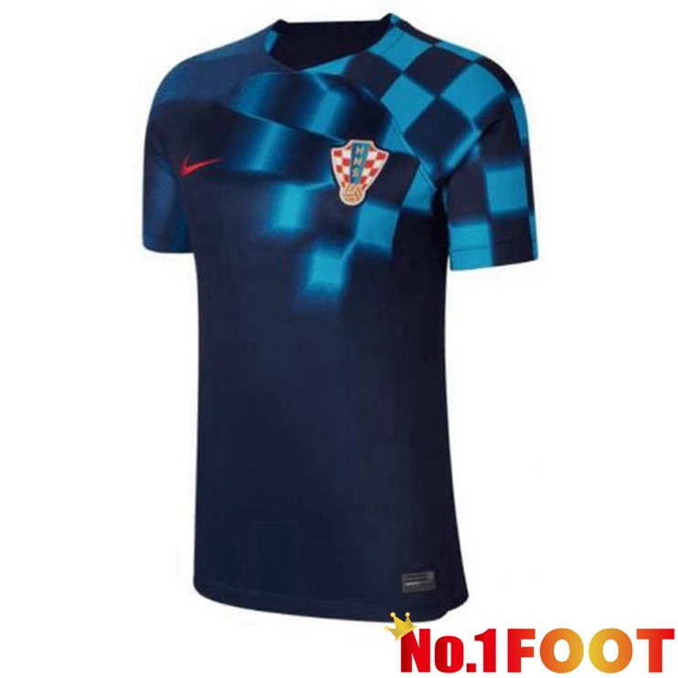 Croatia Womens Soccer Jersey Away Black Blue 2022/2023