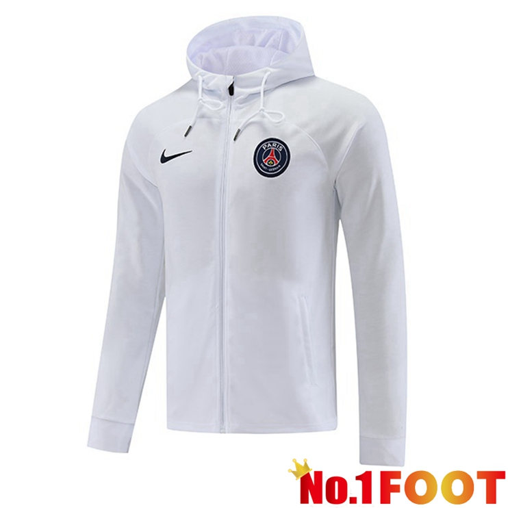 Paris PSG Training Jacket Hoodie White 2022/2023