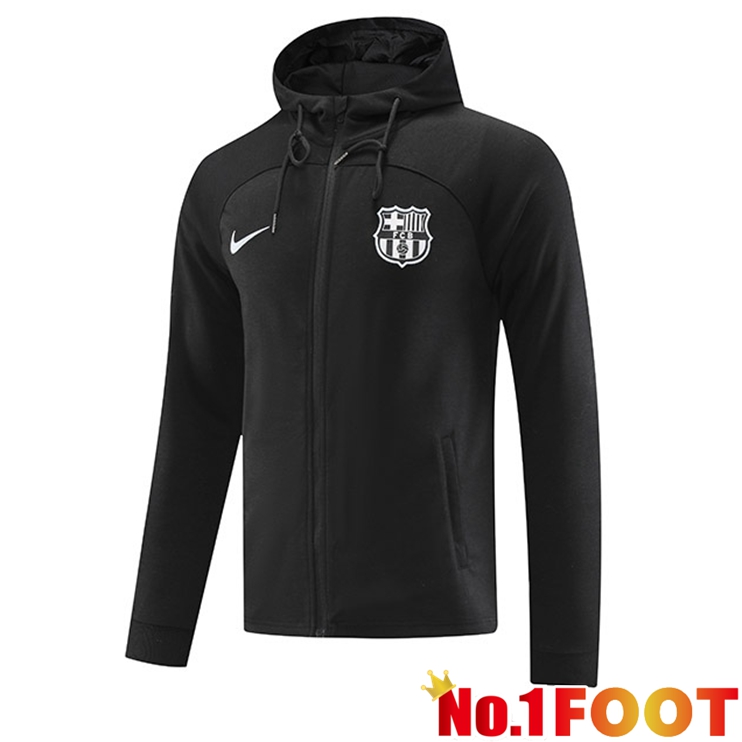 FC Barcelona Training Jacket Hoodie Black 2022/2023