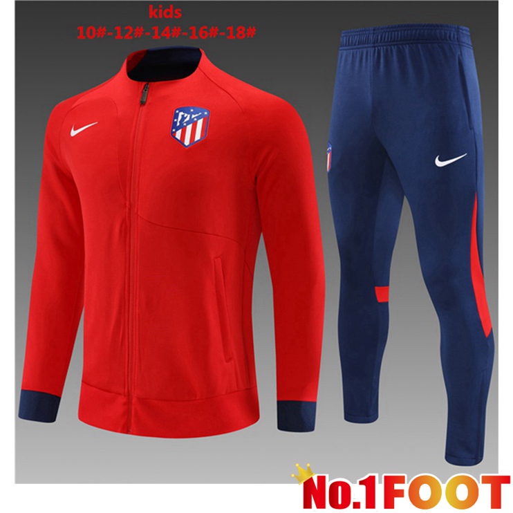 Atletico Madrid Kids Training Jacket Suit Red 2022/2023