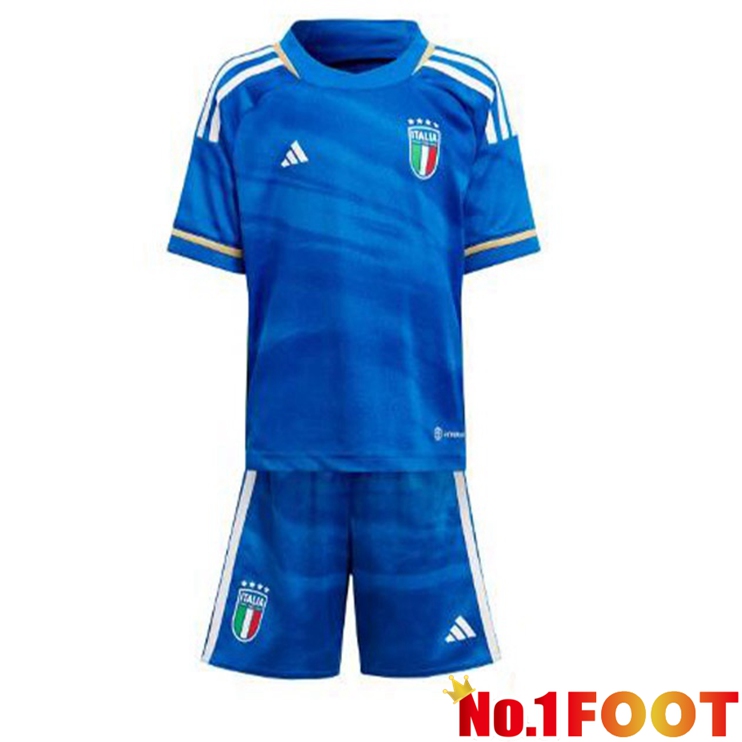 Italy Kids Soccer Jersey Home Blue 2023/2024