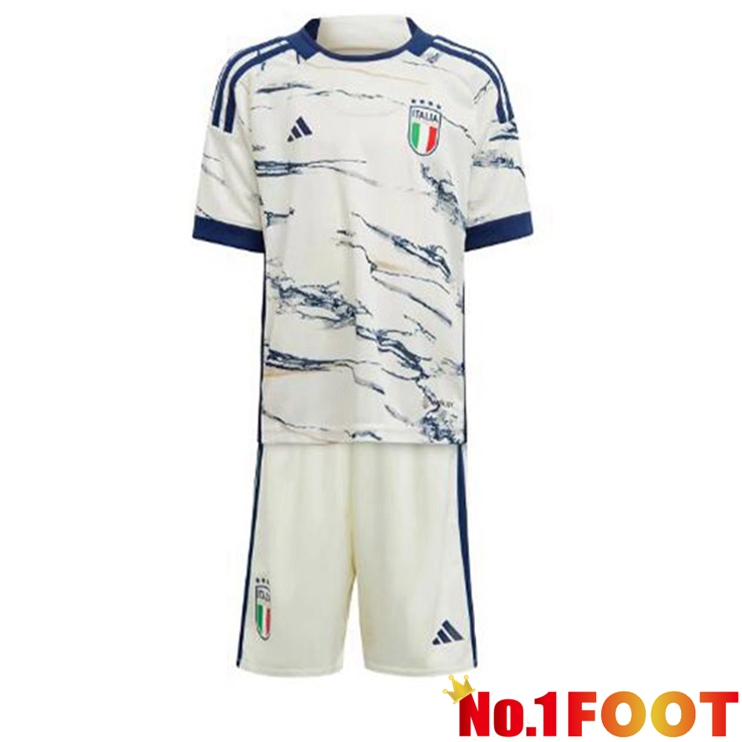 Italy Kids Soccer Jersey Away White 2023/2024