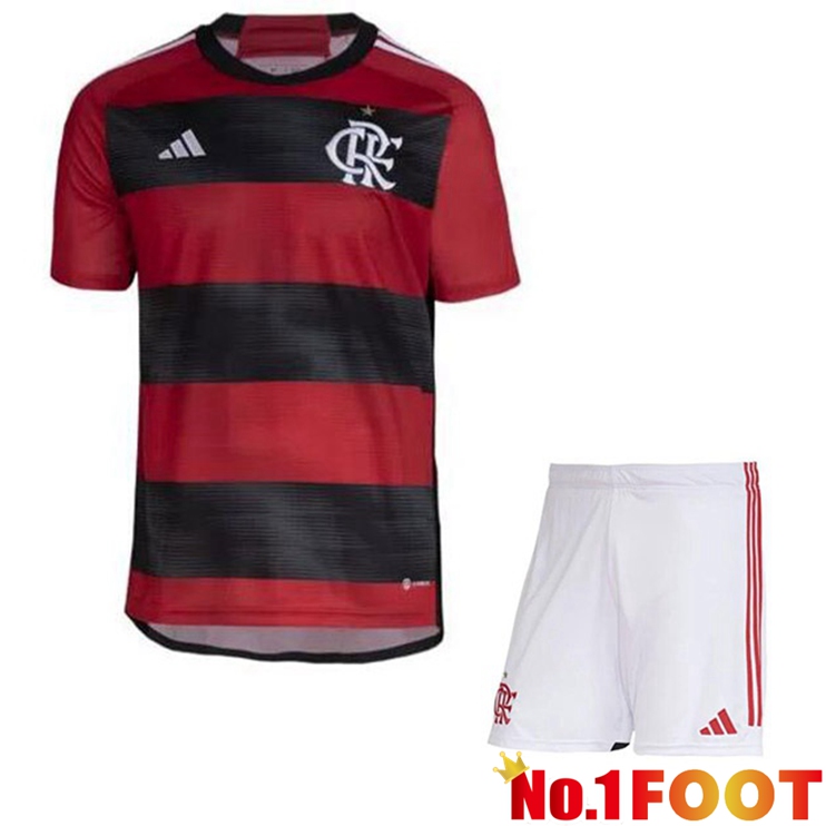 Flamengo Kids Soccer Jersey Home Red 2023/2024