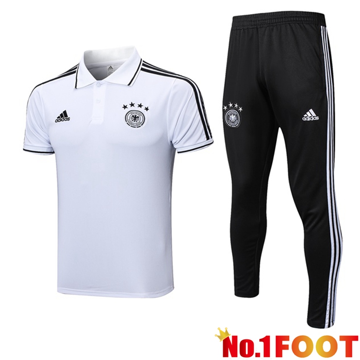 Germany Soccer Polo + Pants White 2023/2024