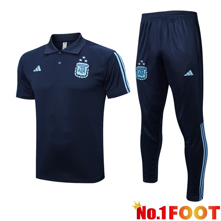 Argentina Soccer Polo + Pants Royal Bluee 2023/2024 - Click Image to Close