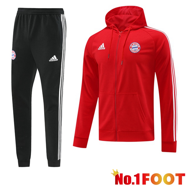 Bayern Munich Training Tracksuit Hoodie Red 2023/2024