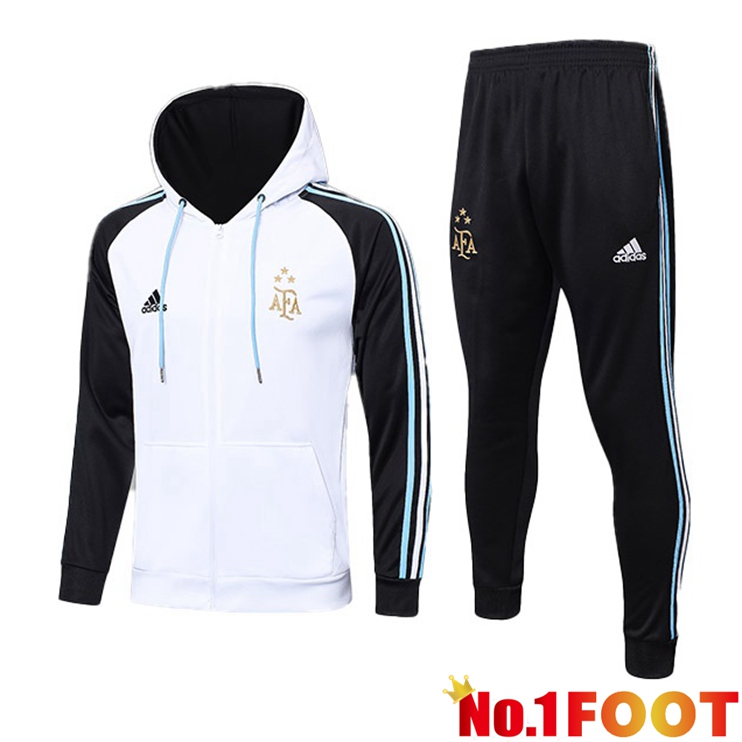 Argentina Training Tracksuit Hoodie White 2023/2024