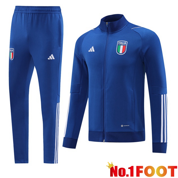 Italy Training Jacket Suit Royal Bluee 2023/2024