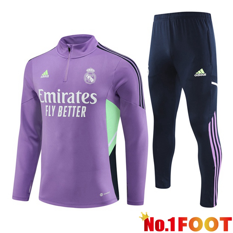 Real Madrid Training Tracksuit Suit Purple 2023/2024