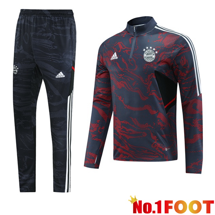 Bayern Munich Training Tracksuit Suit Red Black 2023/2024