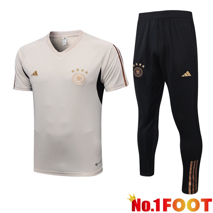 Germany Training T Shirt + Pants Brown 2023/2024