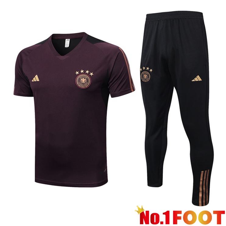 Germany Training T Shirt + Pants Red 2023/2024