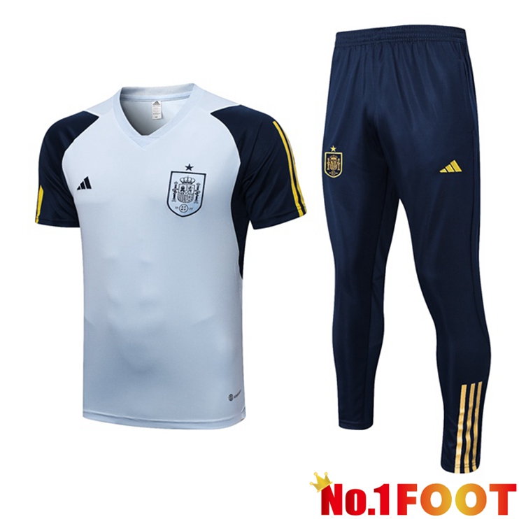 Spain Training T Shirt + Pants Blue 2023/2024