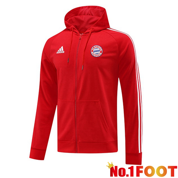 Bayern Munich Training Jacket Hoodie Red 2023/2024