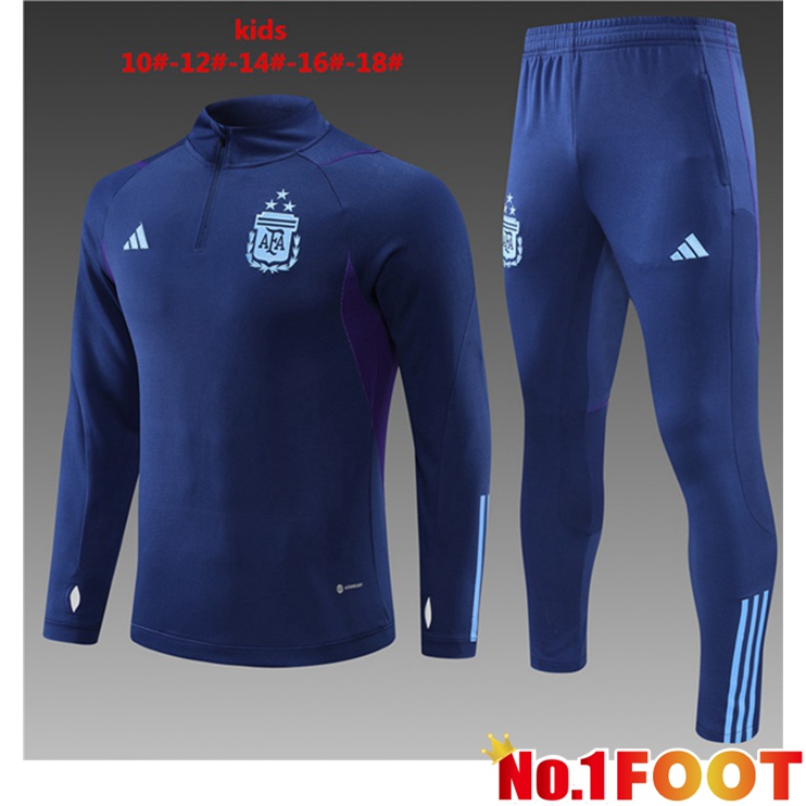 Argentina Kids Training Tracksuit Suit Royal Bluee 2023/2024