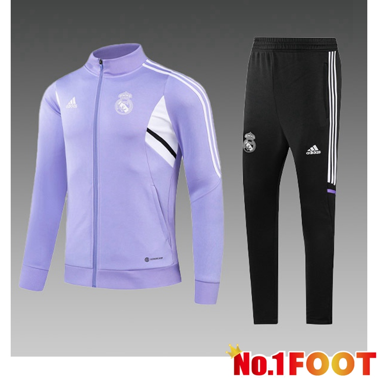 Real Madrid Kids Training Jacket Suit Purple 2023/2024 - Click Image to Close