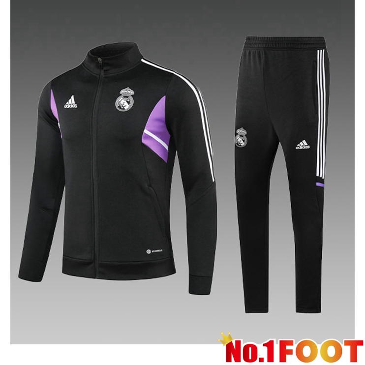 Real Madrid Kids Training Jacket Suit Black 2023/2024