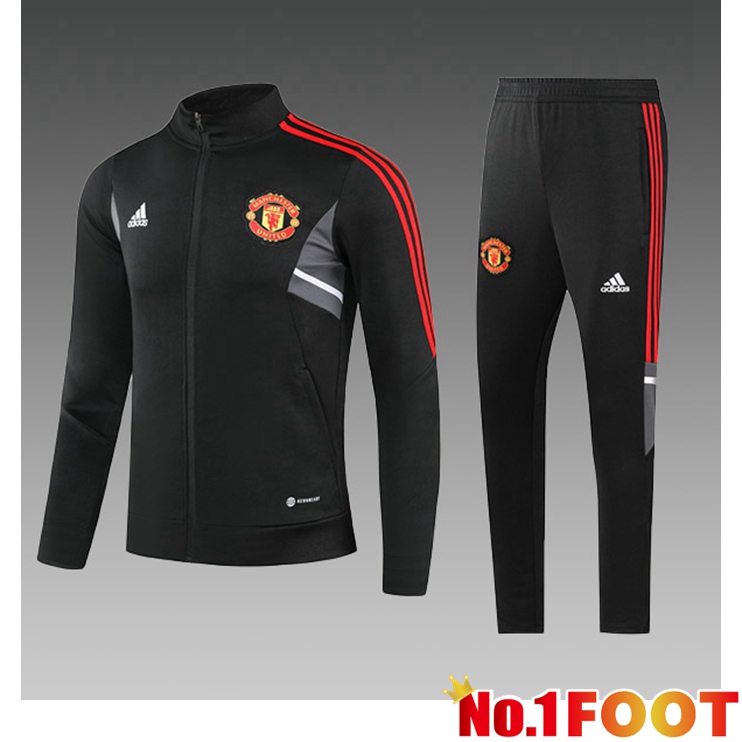 Manchester United Kids Training Jacket Suit Black 2023/2024