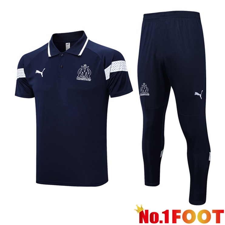 Marseille OM Soccer Polo + Pants Royal Bluee 2023/2024