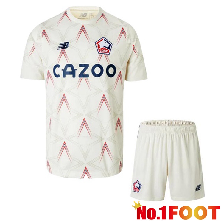 Lille OSC Kids Soccer Jersey Fourth White 2022/2023