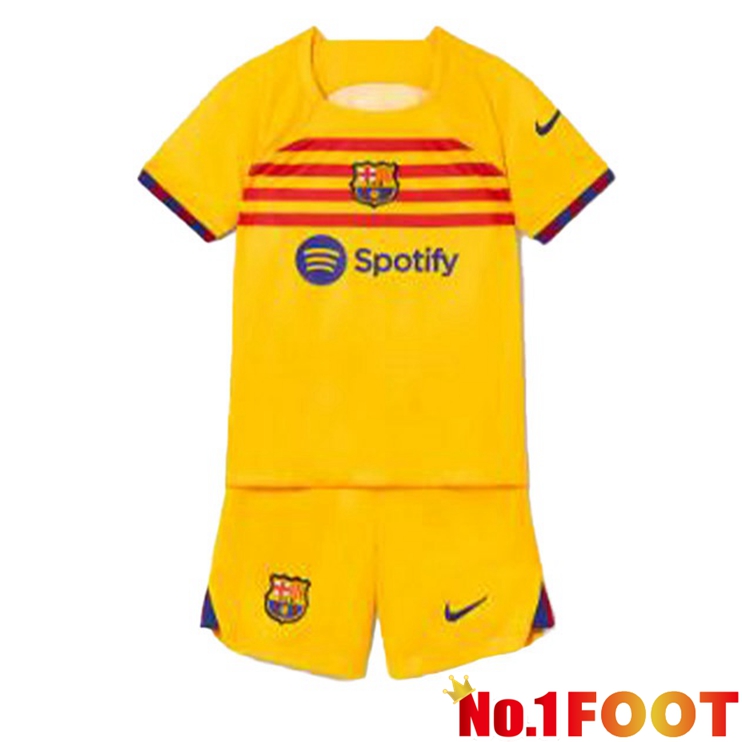 FC Barcelona Kids Soccer Jersey Fourth Yellow 2022/2023