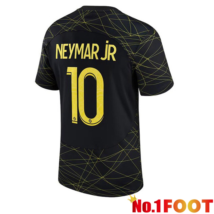 Paris PSG (NEYMAR JR 10) Soccer Jersey Fourth Black 2022/2023