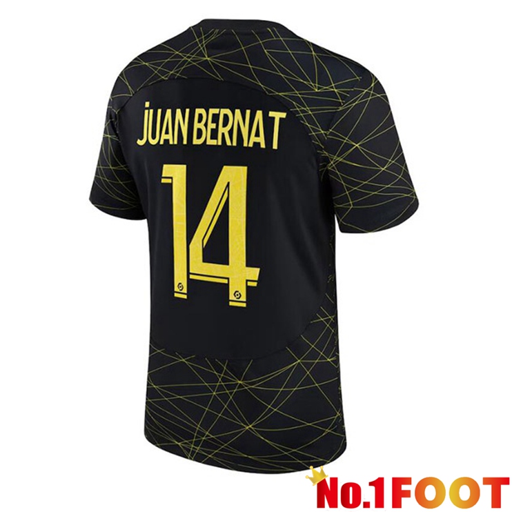 Paris PSG (JUAN BERNAT 14) Soccer Jersey Fourth Black 2022/2023