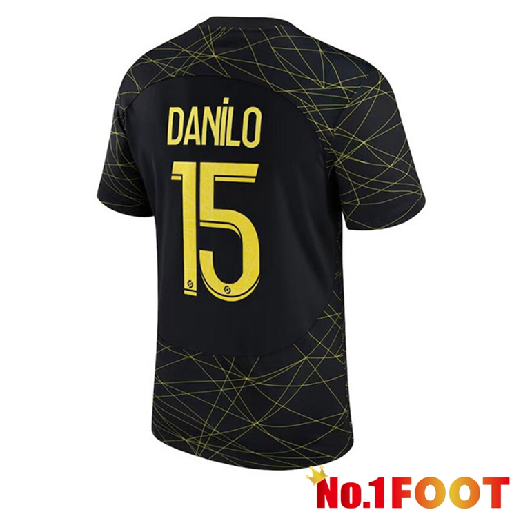 Paris PSG (DANILO 15) Soccer Jersey Fourth Black 2022/2023