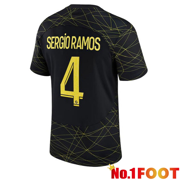 Paris PSG (SERGIO RAMOS 4) Soccer Jersey Fourth Black 2022/2023