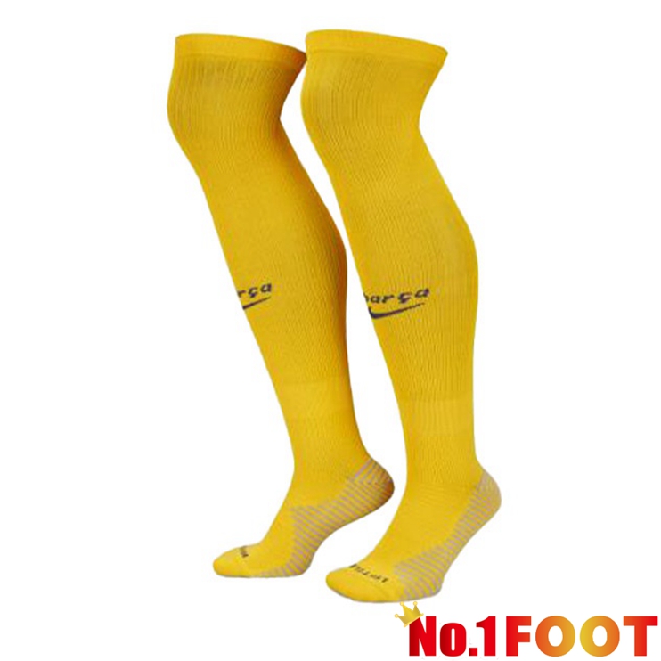 FC Barcelona Soccer Socks Fourth Yellow 2022/2023