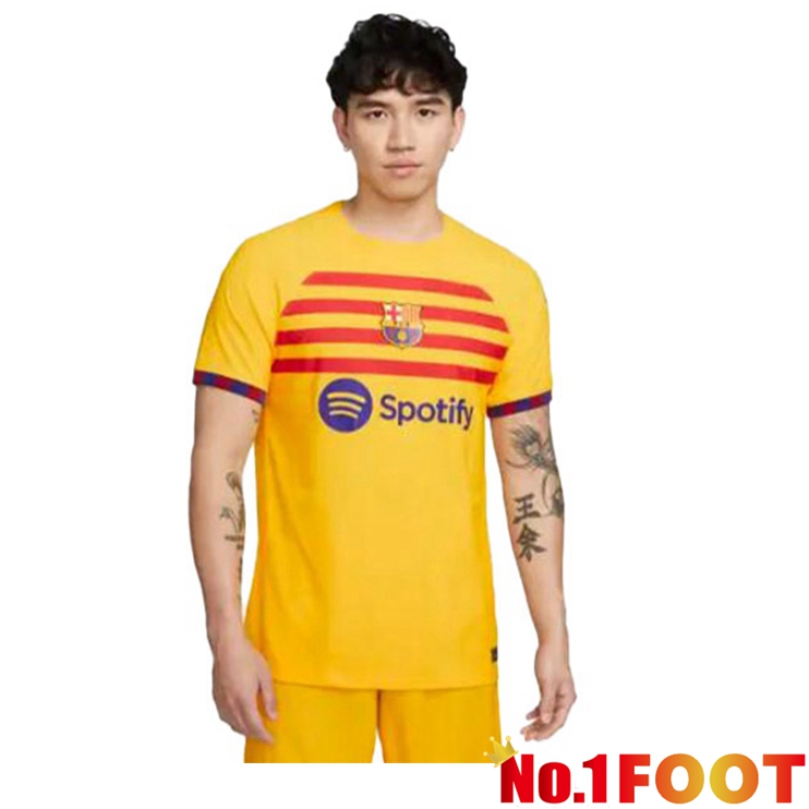 FC Barcelona Soccer Jersey Fourth Yellow 2022/2023