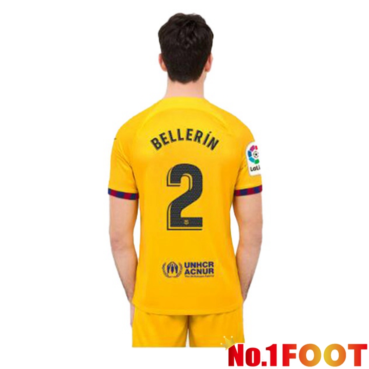 FC Barcelona (BELLERÍN 2) Soccer Jersey Fourth Yellow 2022/2023