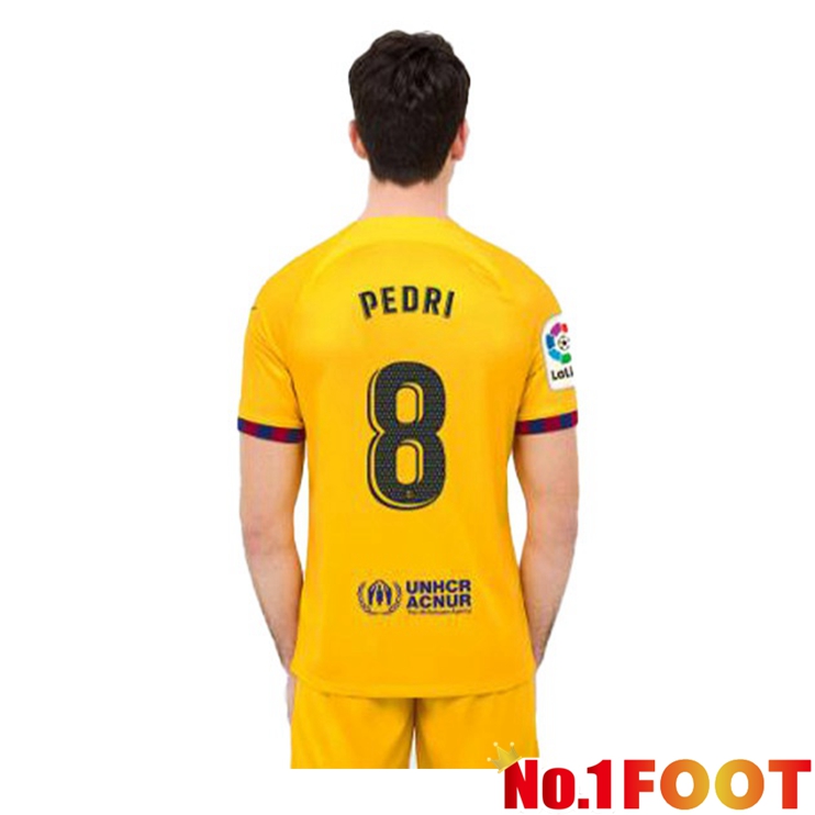 FC Barcelona (PEDRI 8) Soccer Jersey Fourth Yellow 2022/2023