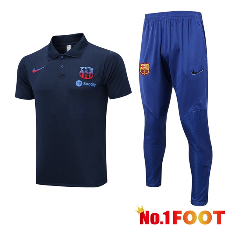 FC Barcelona Soccer Polo + Pants Royal Bluee 2023/2024