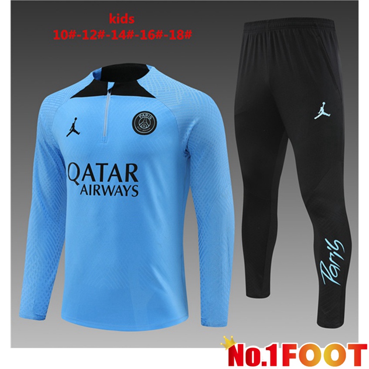 Paris PSG Kids Training Tracksuit Suit Blue 2023/2024