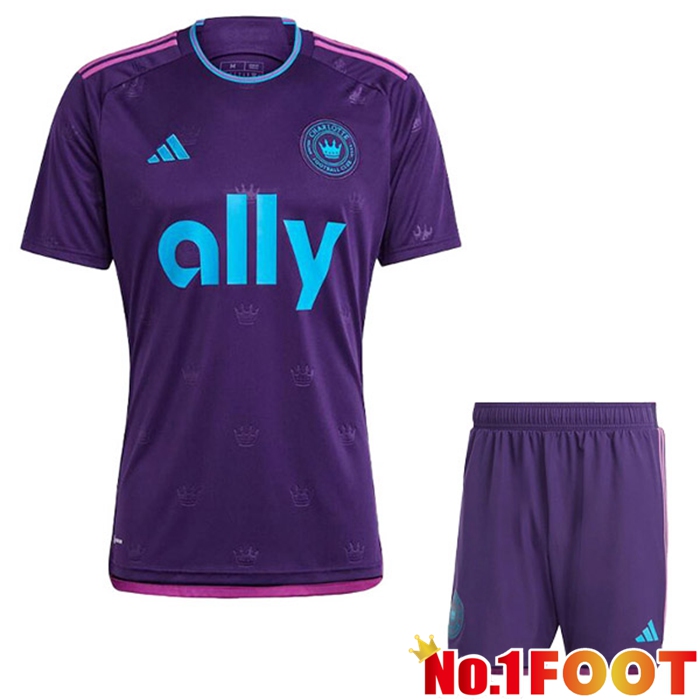 Charlotte FC Kids Soccer Jersey Away Purple 2023/2024 - Click Image to Close