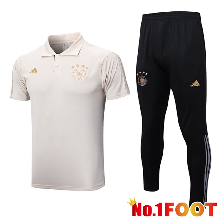 Germany Soccer Polo + Pants Yellow 2023/2024 - Click Image to Close